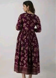 Purple Embroidered Kurti