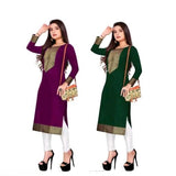 Cotton Blend Refined Kurtis - Pack of 2