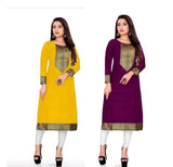 Cotton Blend Refined Kurtis - Pack of 2