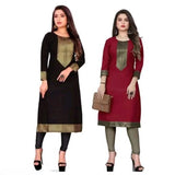 Cotton Blend Refined Kurtis - Pack of 2